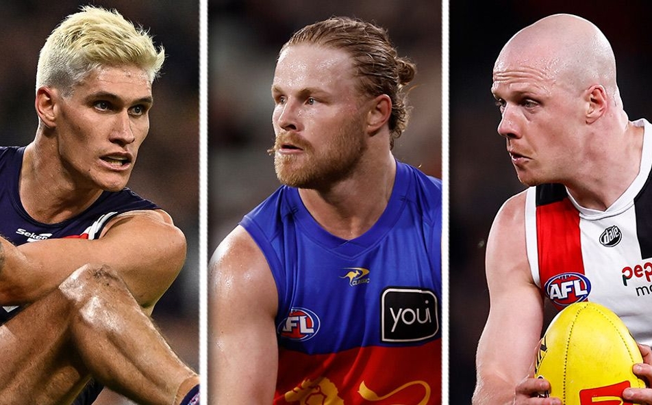 Rory Lobb, Daniel Rich and Zak Jones. Pictures: AFL Photos